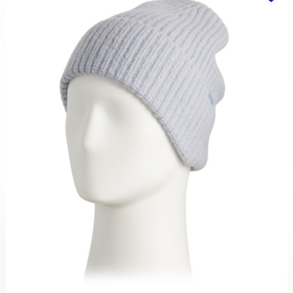 Madewell Serene Heather Blue Ribbed Knit Beanie NWT